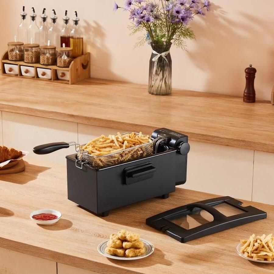 Continental Edison – CEFR3BLK – Elektrische friteuse – 3L – 2000W