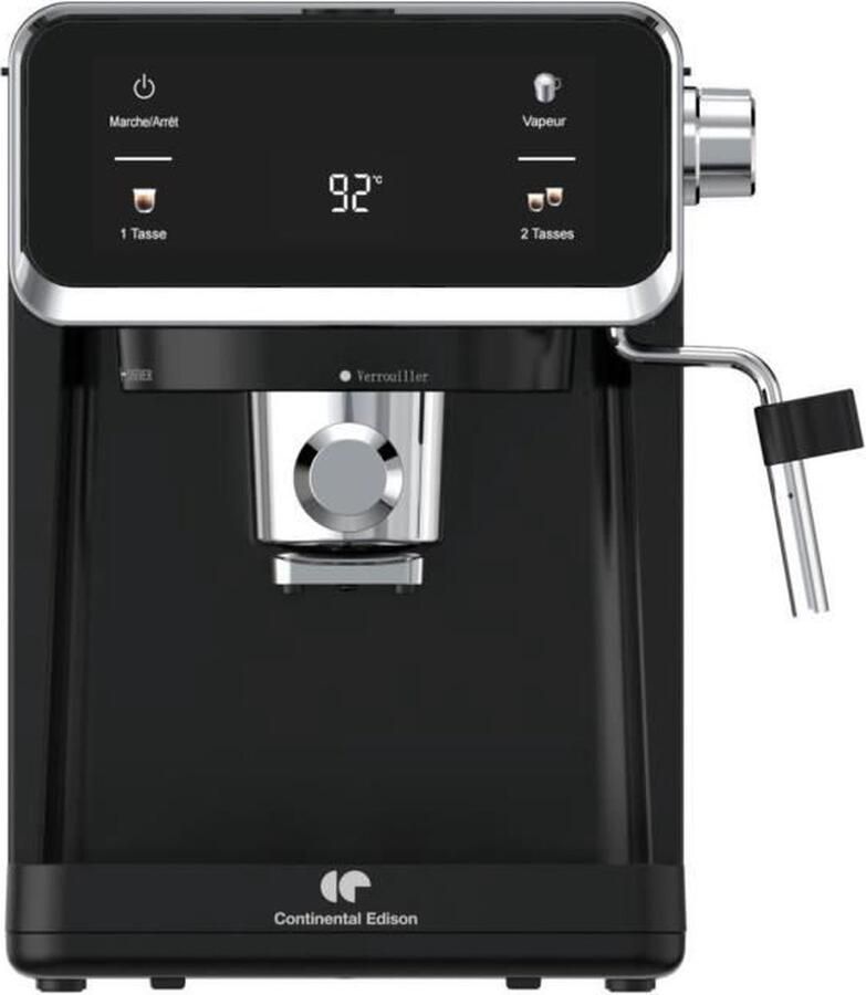 Continental Edison CEME19B Espressomachine 950 Watt Zwart