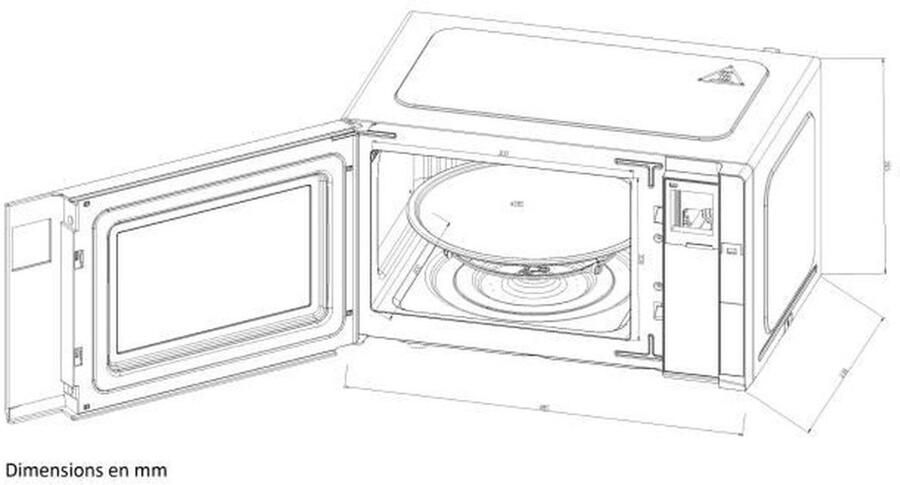 Continental Edison Magnetron CEMO23B Zwart 1280 W L48 x H29 3 x D33 7 cm 23 L