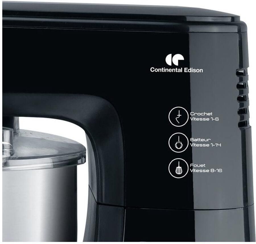 Continental Edison Staande mixer CERP800B2 800 W 4 3 L 10 snelheden + puls Zwart