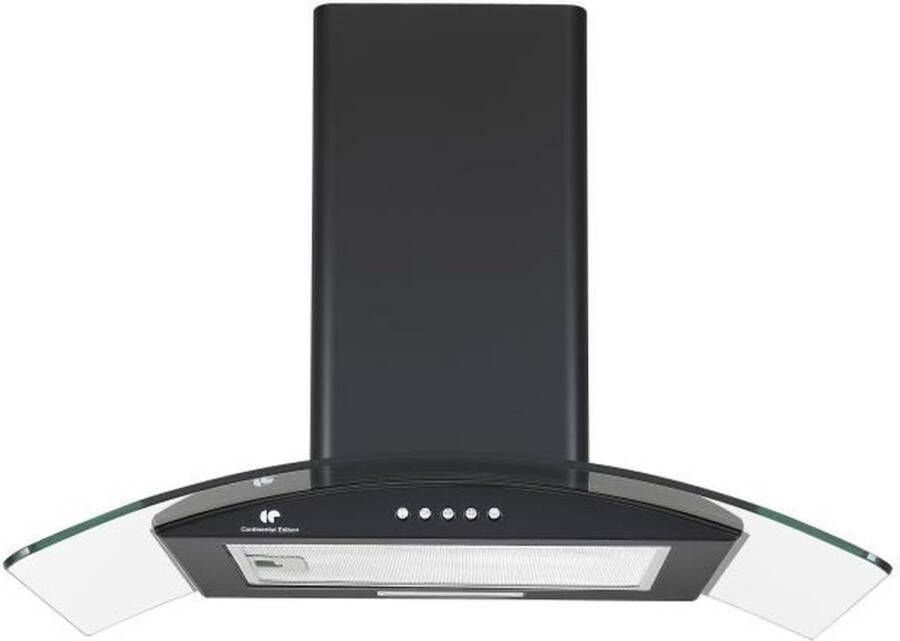 Continental Edison Decoratieve kap L60 cm zwart en glas