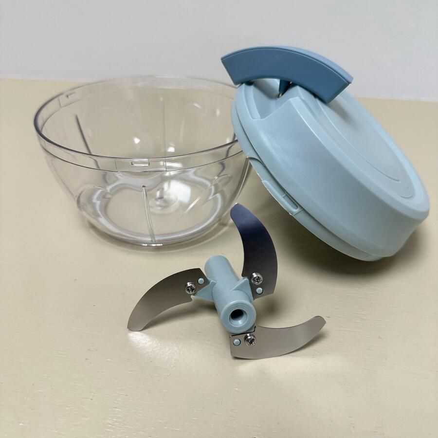 Cookelicious Groentensnijder met Trekkoord – Handmatige Groentehakker – Keukenhakker – Multifunctionele Food Chopper