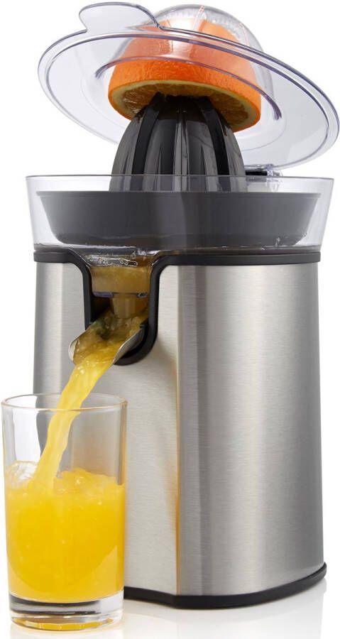CoolHome Citruspers Elektrische Sinaasappelpers en Citroenpers Met uitloop en druppelstop Compact & Stil- Rvs - Foto 2