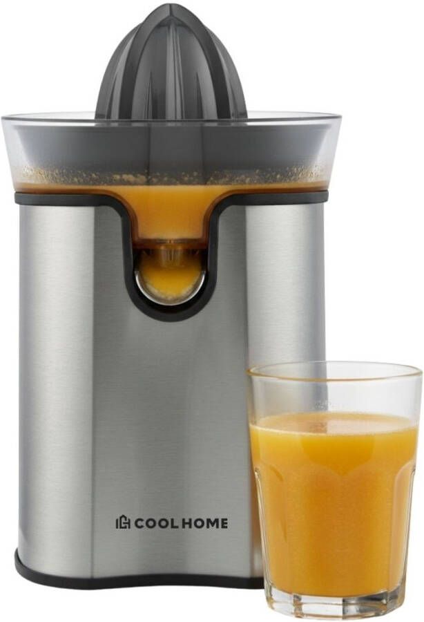 CoolHome Citruspers Elektrische Sinaasappelpers en Citroenpers Met uitloop en druppelstop Compact & Stil- Rvs