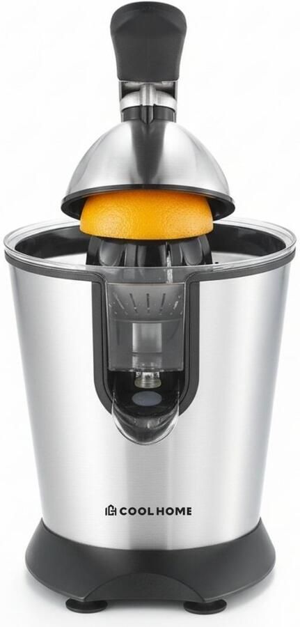 CoolHome CP26 Citruspers met hendel Elektrische Sinaasappelpers en Citroenpers Met uitloop en druppelstop RVS - Foto 2