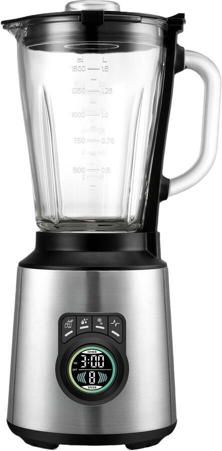 CoolHome FusionPro Blender Smoothie maker 4 Programma's 9 Snelheden -IJscrusher LED Scherm 800W Grijs - Foto 2