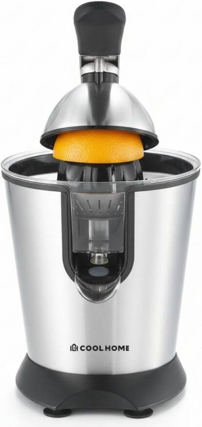 CoolHome CP26 Citruspers met hendel Elektrische Sinaasappelpers en Citroenpers Met uitloop en druppelstop RVS