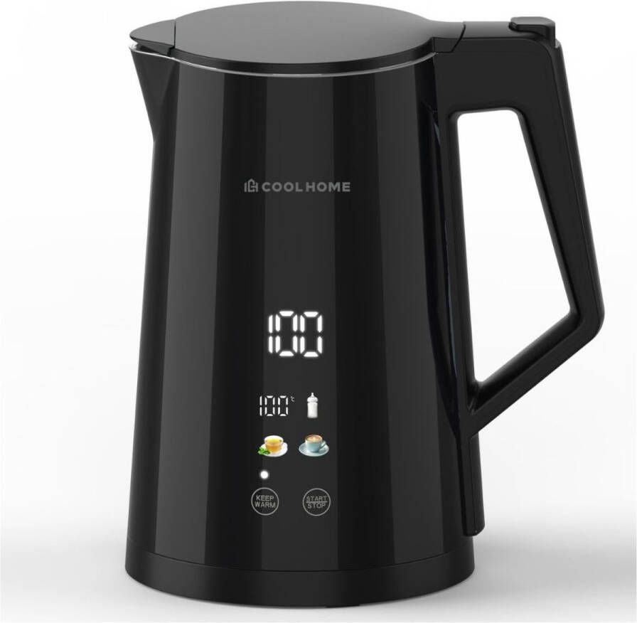CoolHome Waterkoker met Temperatuurregeling 1.7 Liter Touch Control en 360° draaibaar 40°C voor babyvoeding Warmhoudfunctie Elektrische Waterkoker 2200W