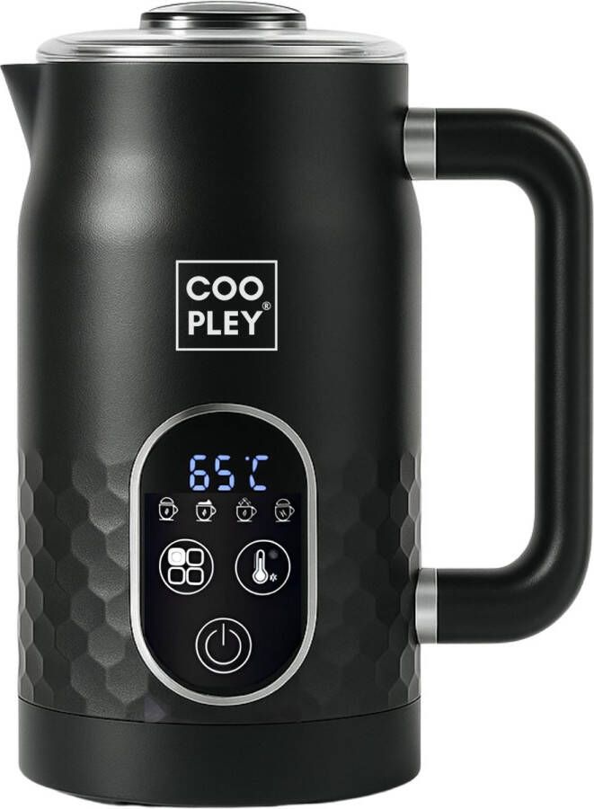 Coopley Melkopschuimer Elektrische Melkopschuimer Zwart 4-in-1 500W MF0803 PRO Meest Complete Set Ook Voor IJskoffie