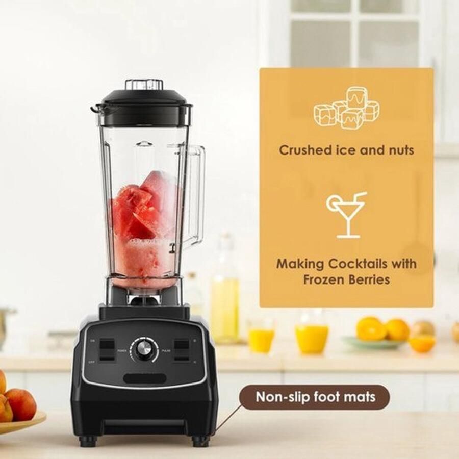Corenia 22xer Smoothie Maker 2200W BPA Free 3HP Smoothies IJs & Voedselbereiding – Inclusief Black Blade Drive Tool Zwart