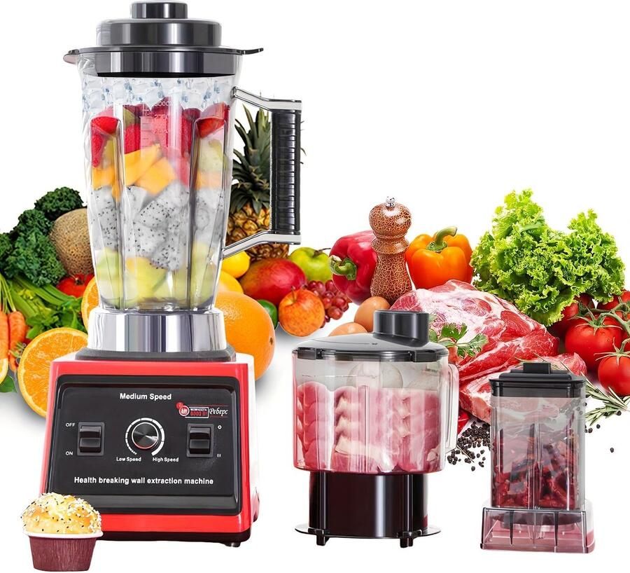 Corenia 3-in-1 Mixer – Keukenmixer – Blendermachine – Smoothiemaker – Milkshakemixer – 700W Krachtige Motor – 15 Snelheidsstanden – 3 Mengkommen (3L 1 5L 0 5L)