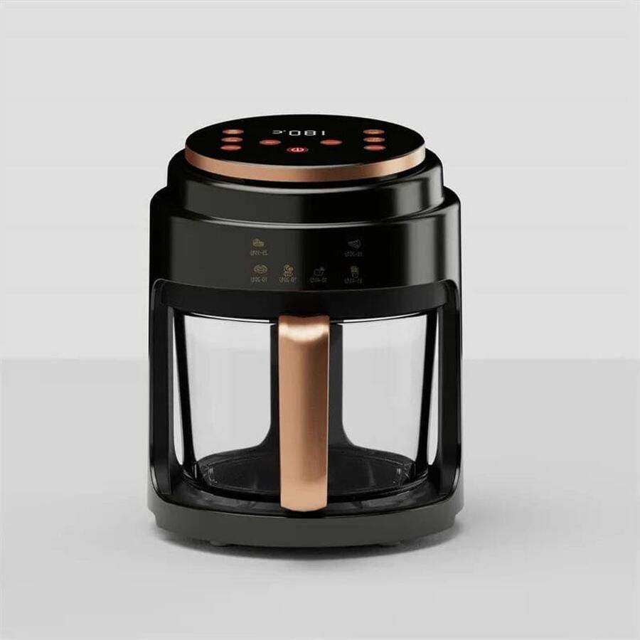 Corenia Airfryer 3L – Heteluchtfriteuse 1000W – Olievrij Frituren – LED Touchscreen en 360° Hete Lucht – Voor Gezonder Koken Veilig in Gebruik Zwart