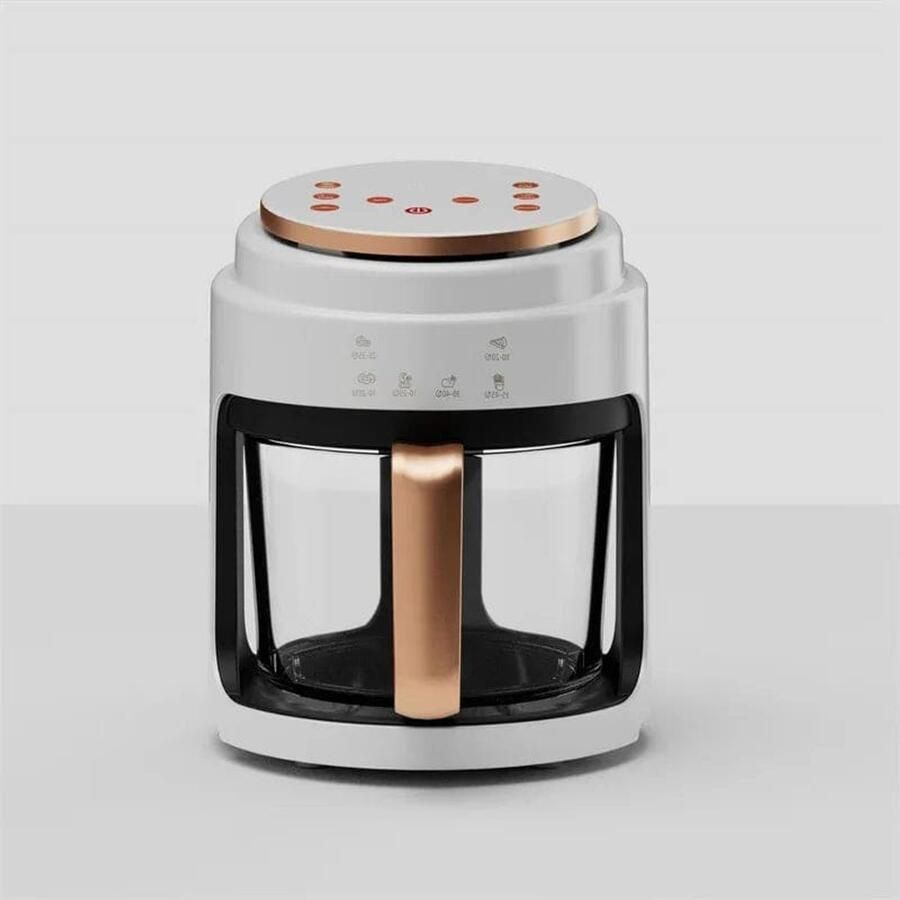 Corenia Airfryer 3L – Heteluchtfriteuse 1000W – Olievrij Frituren – LED Touchscreen en 360° Hete Lucht – Voor Gezonder Koken Veilig in Gebruik Wit