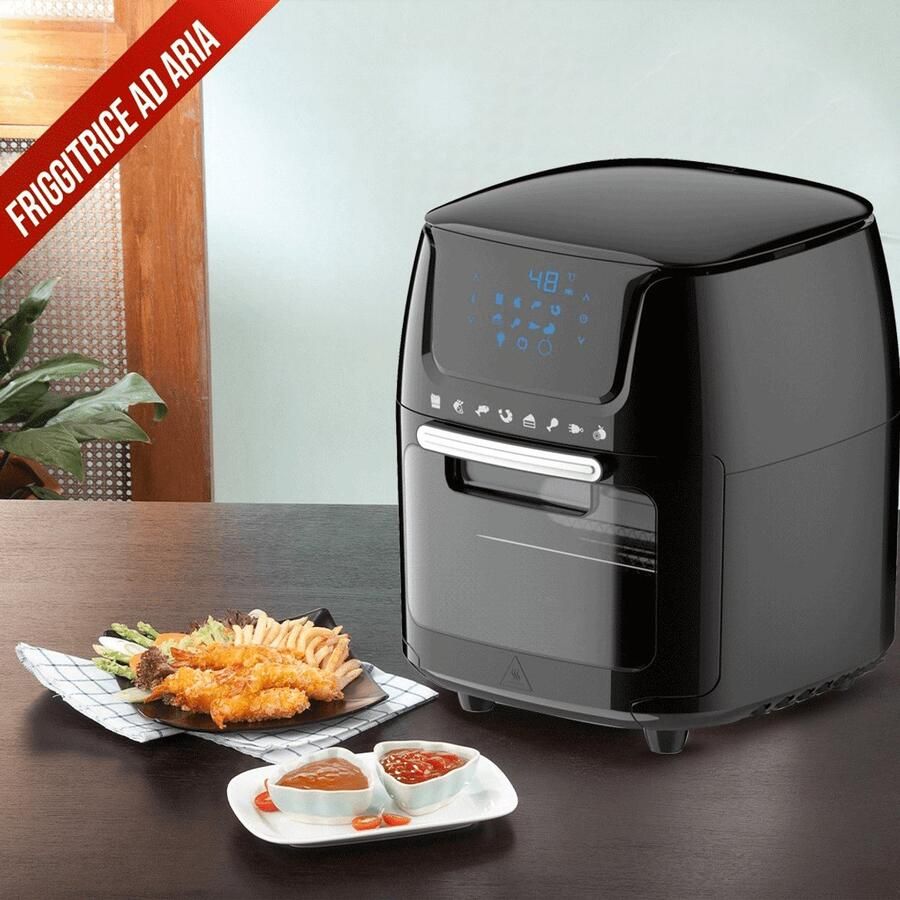 Corenia Airfryer – Heteluchtfriteuse – Airfry Oven – Digitale Friteuse – 15L Capaciteit – 1800 Watt – 8 Kookprogramma s – Touchscreen Display