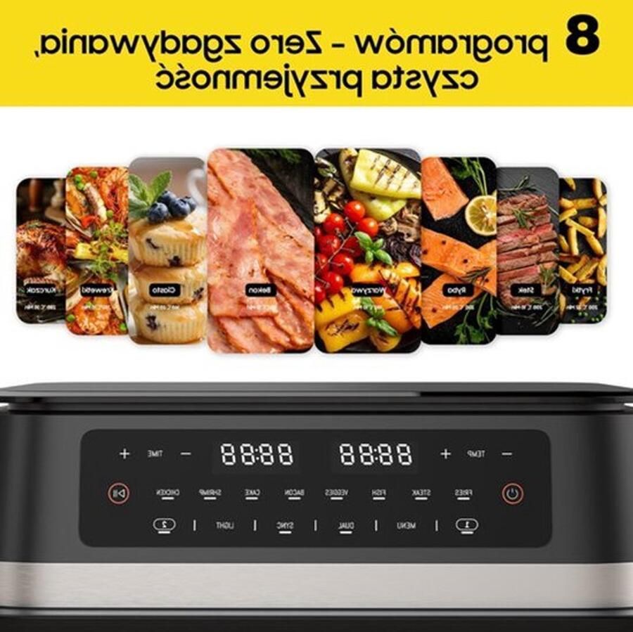 Airfryer – Heteluchtfriteuse – Digitale Friteuse – Gezond Koken – XXL 11L – 2950W Vermogen – Dual-Zone Met Verwijderbare Divider - Foto 3