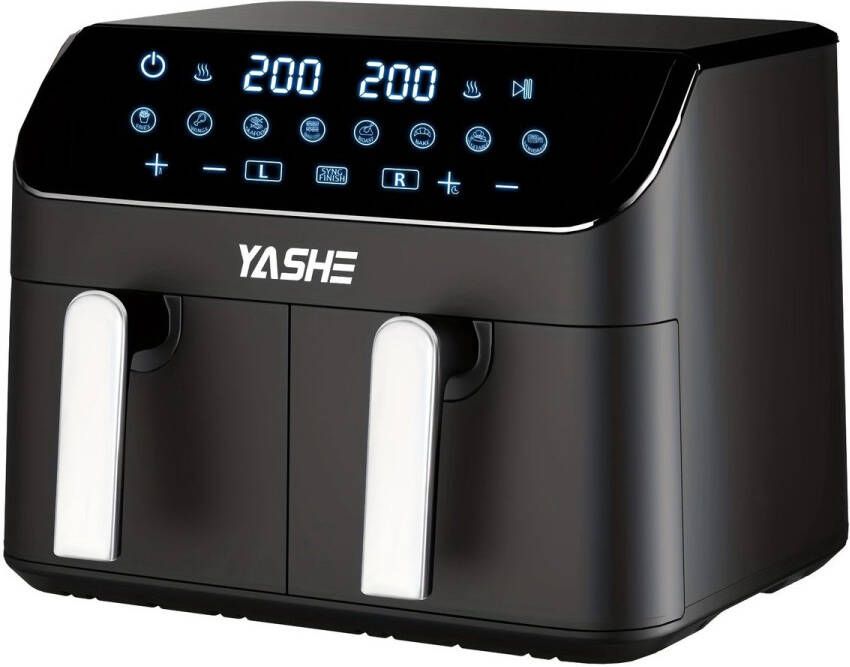 Corenia Airfryer – Heteluchtfriteuse – Fryer – Dubbele Airfryer – Luchtfriteuse – 9 Liter – 8-in-1 Instellingen – Touchscreen Bediening