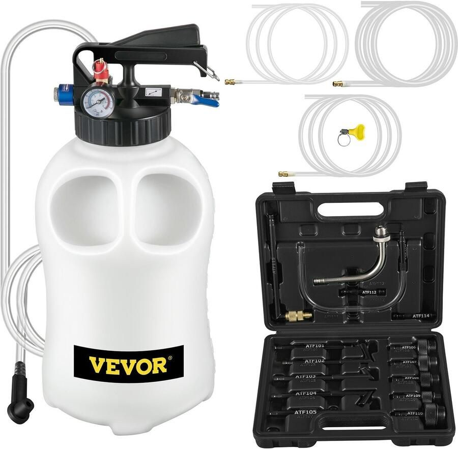 Corenia Automaatvloeistofpomp – Transmissievloeistofpomp – Overhevelingspomp – Vloeistofdispenser – Oliepomp – 10 Liter Grote Inhoud – Inclusief 14 Adapters