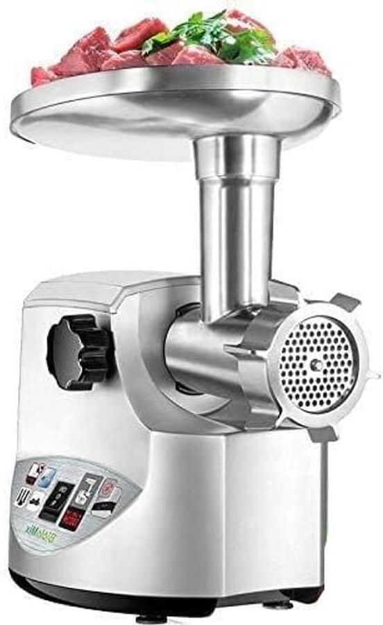Corenia BioloMix Elektrische Vleesmolen 3000W Voor Alle Soorten Vlees Worstenmaker Gehakt Zilver