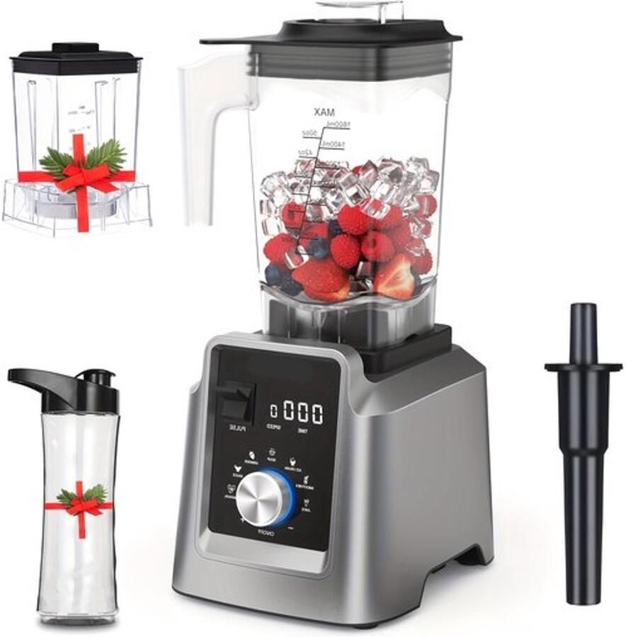 Corenia Blender – Keukenmachine – Smoothiemaker – Sapcentrifuge – 1 6 Liter – 2200 Watt – 6 Programma s