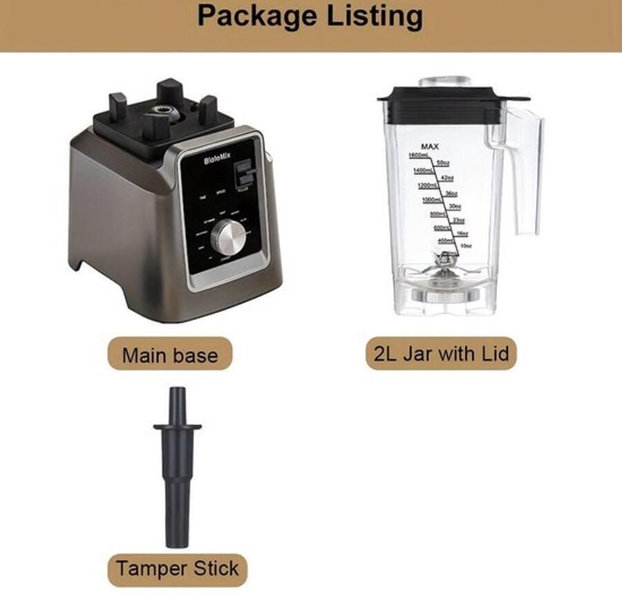 Corenia Blender – Keukenmixer – Smoothiemaker – Sapmaker – IJscrusher – 2 Liter Inhoud – Automatische Programma s - Foto 2