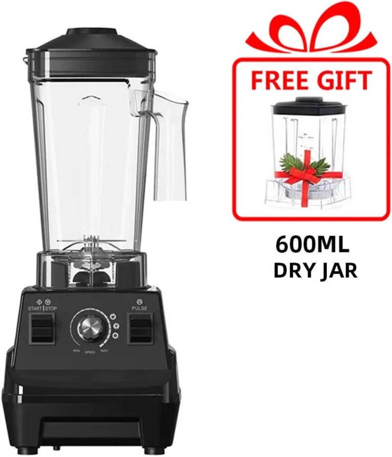 Corenia Blender Smoothie maker 1800W- BPA-vrij 1 8L en 0 6L Dual Jar- Zwart Smoothie Blender to go Smoothie Makers