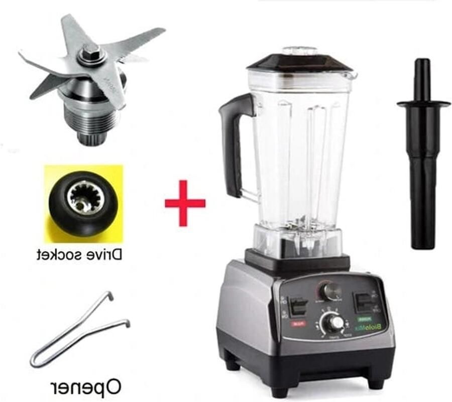 Corenia Blender Smoothie Maker Blender Smoothie Foodprocessor 2200W 2L BPA-vrije Zes Mesbladen Ice Crusher met Extra 3 Delen