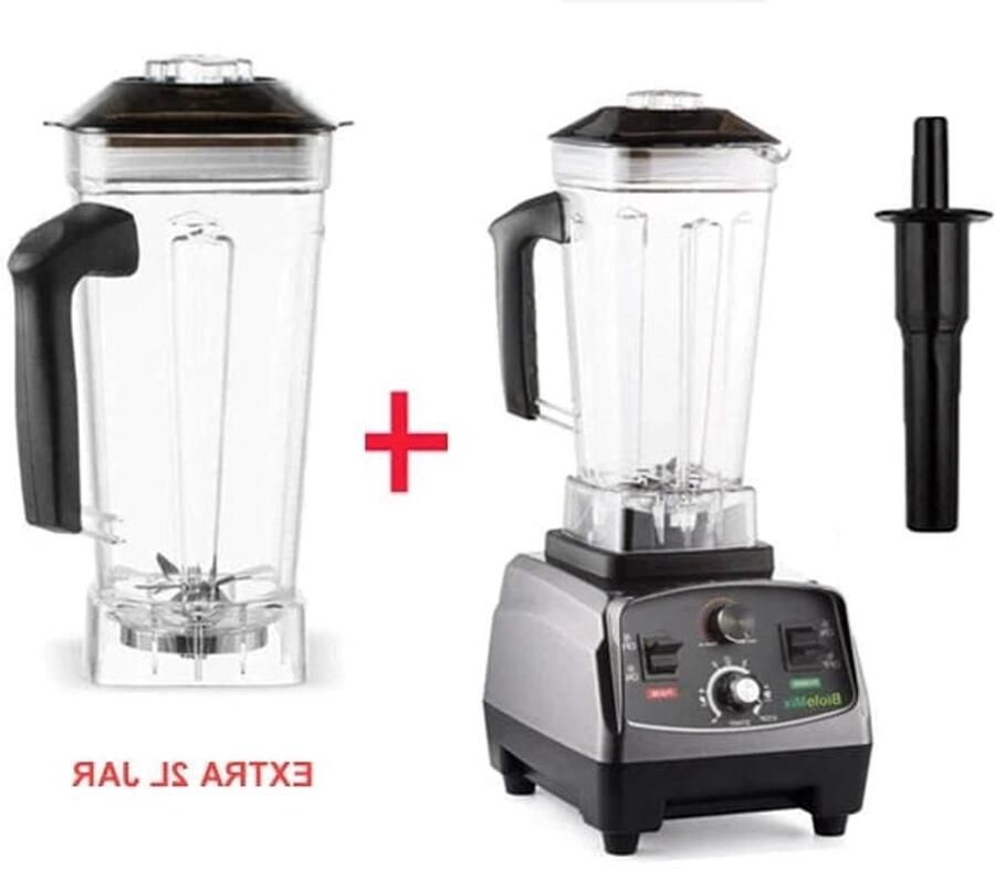 Corenia Blender Smoothie Maker Blender Smoothie Foodprocessor 2200W 2L BPA-vrije Zes Mesbladen Ice Crusher met Extra Pot