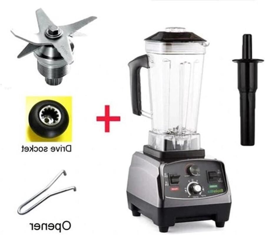 Corenia Blender Smoothie Maker Blender Smoothie Foodprocessor 2200W 2L BPA-vrije Zes Mesbladen Ice Crusher met Extra 3 Delen