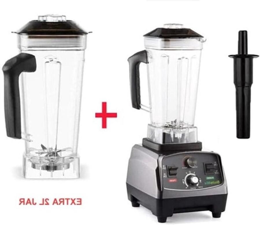 Corenia Blender Smoothie Maker Blender Smoothie Foodprocessor 2200W 2L BPA-vrije Zes Mesbladen Ice Crusher met Extra Pot