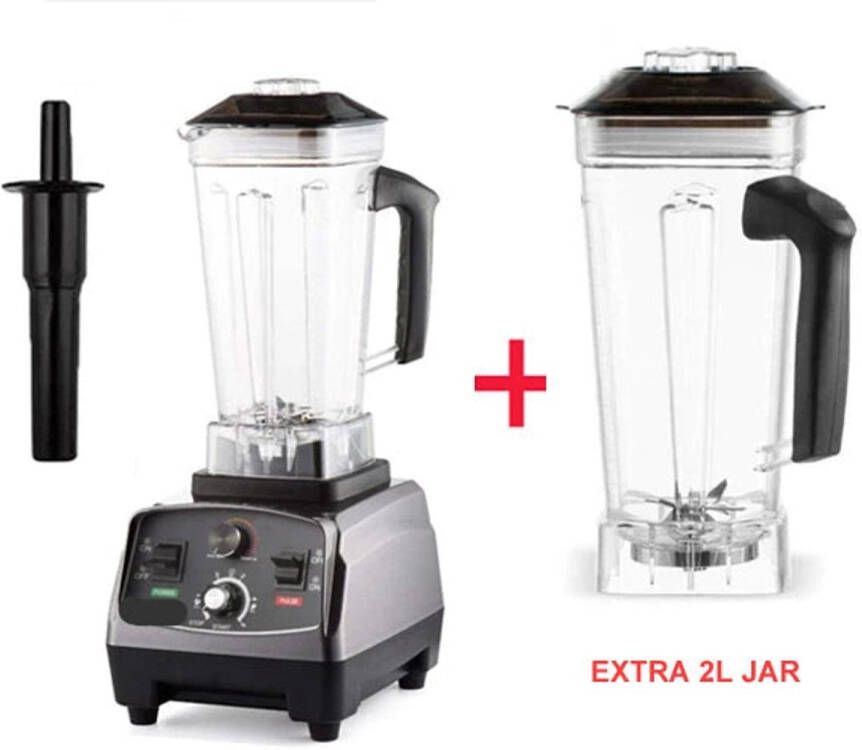 Corenia Blender Smoothie Maker Foodprocessor 2L BPA-vrije Mengkan 2200W Soepmaker met Timer Met Extra Pot