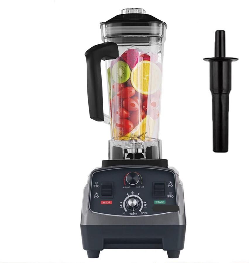 Corenia Blender Smoothie Maker Foodprocessor 2L BPA-vrije Mengkan 2200W Soepmaker met Timer Titaniumgrijs