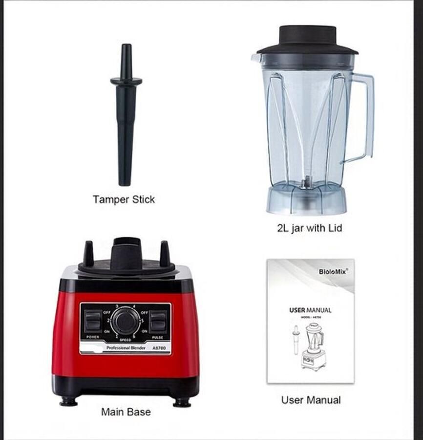 Corenia Blender – Smoothiemaker – Sapjesmaker – Keukenmixer – Mixer – 2200W Motor – Duurzaam Design