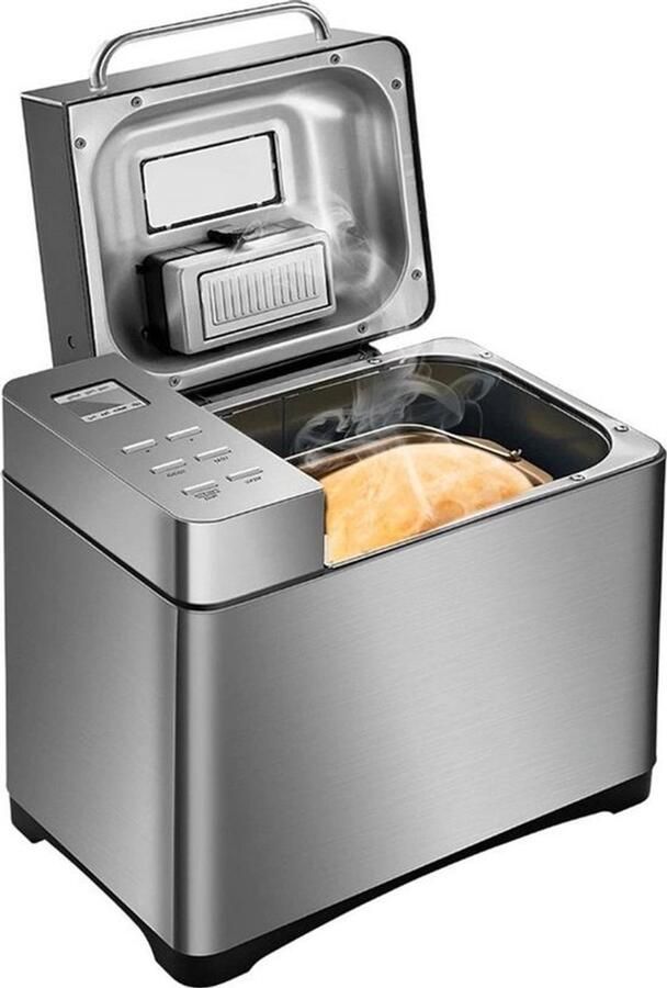 Broodmachine Broodbakmachine Brood Maker Machine Brood Maker Keukenmachine Automatische broodbakmachine 650W Zilver 1000g - Foto 2