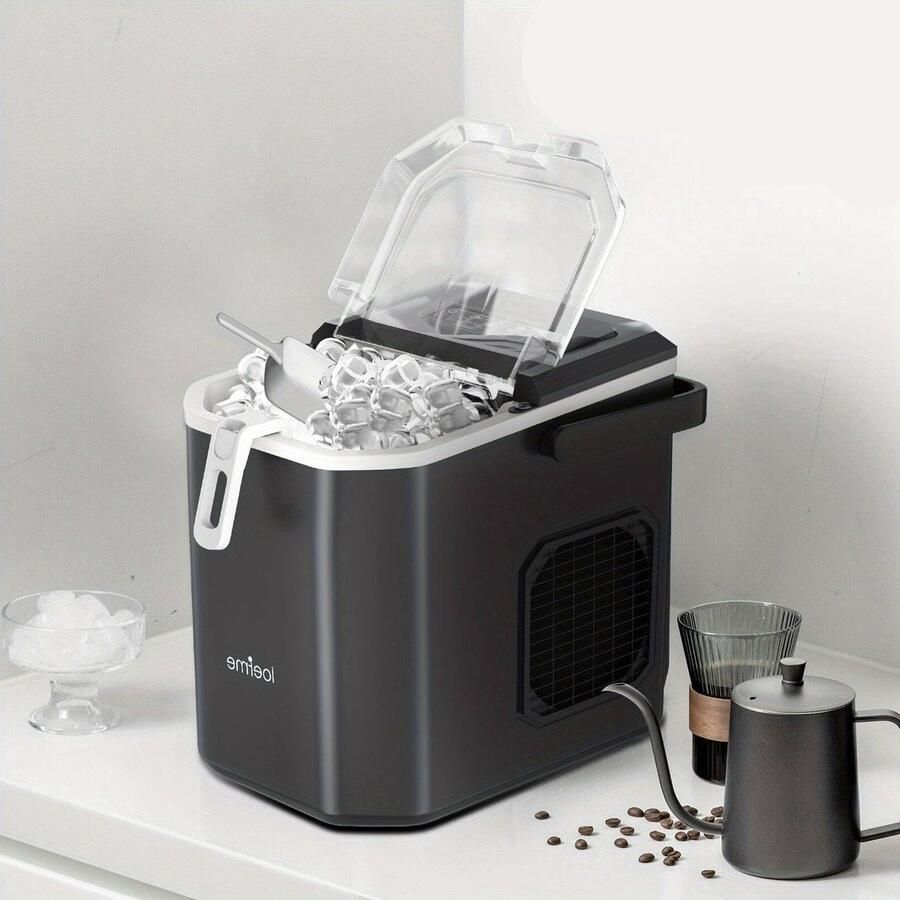 Corenia Bullet IJsblokjesmaker – IJsblokjesmachine – IJsblokjesdispenser – Draagbare IJscrusher – IJsblokjesapparaat – Zwart – Snelle IJsie 6 Minuten – Zelfreinigende Functie