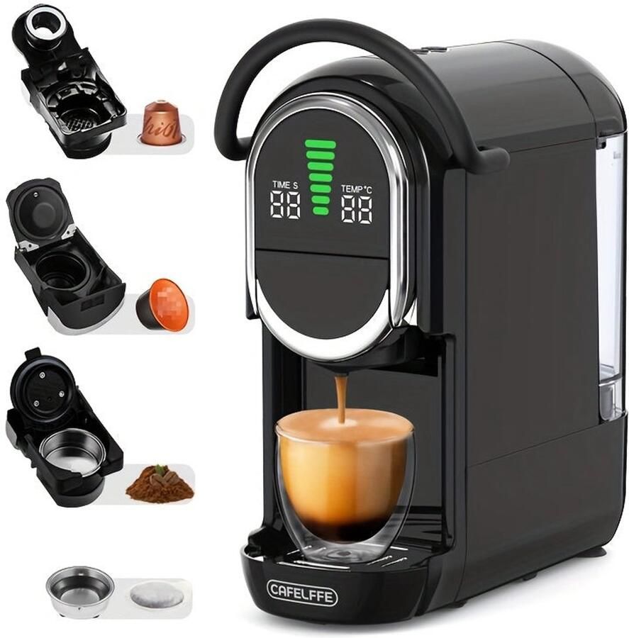 Corenia Capsule Koffiemachine – Koffiezetapparaat – Espresso Machine – Senseo Machine – Koffiecup Machine – 7 Niveau s Watercontrole – 600 ml Waterreservoir – Zwart