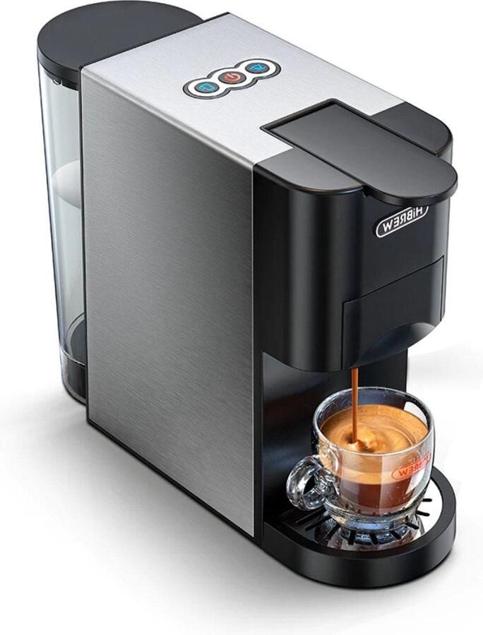 Corenia Coffee Machine Nespresso Koffiemachine Espresso Maker ijskoffie 4 in 1 Koud warm koffiezetapparaat LED-indicator 1000 ml Anti-uitdroogbeveiliging 19 bar druk