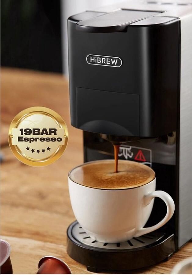 Corenia Coffee Machine Nespresso Koffiemachine Espresso Maker ijskoffie 4 in 1 Koud warm koffiezetapparaat LED-indicator 1000 ml Anti-uitdroogbeveiliging 19 bar druk