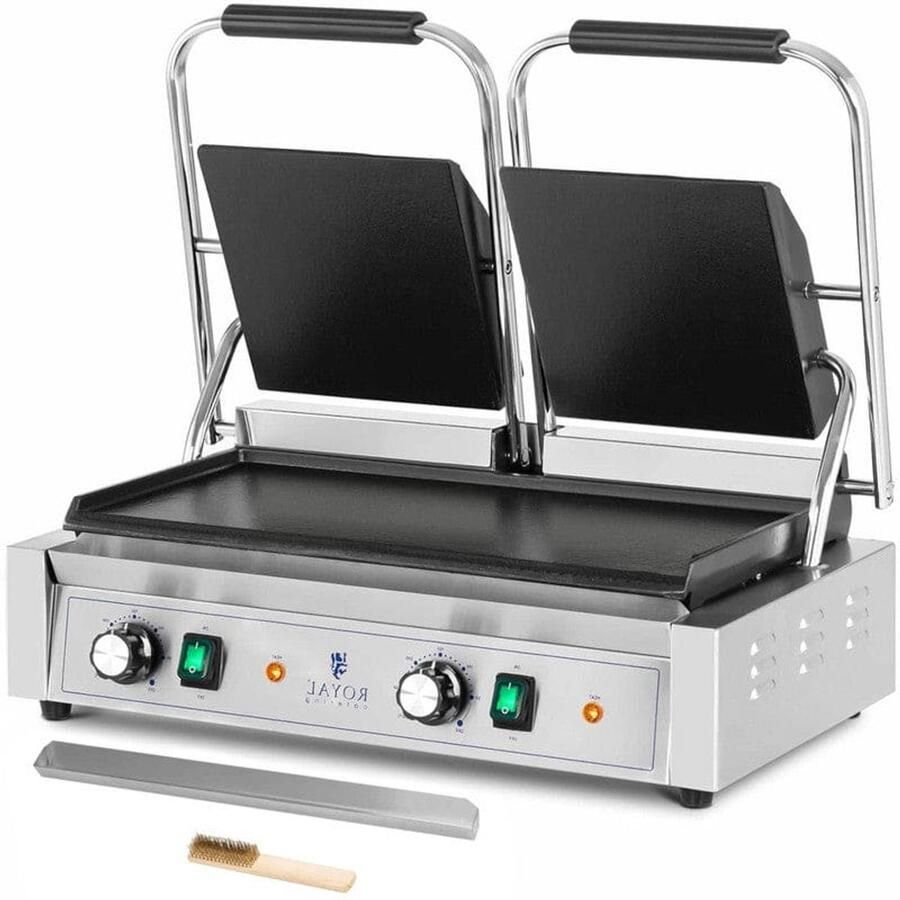 Corenia Contactgrill – Dubbele Grillplaat – Panini Grill – Tosti Apparaat – Grillapparaat – 3600W Vermogen – Groot 48x23 cm Bakoppervlak