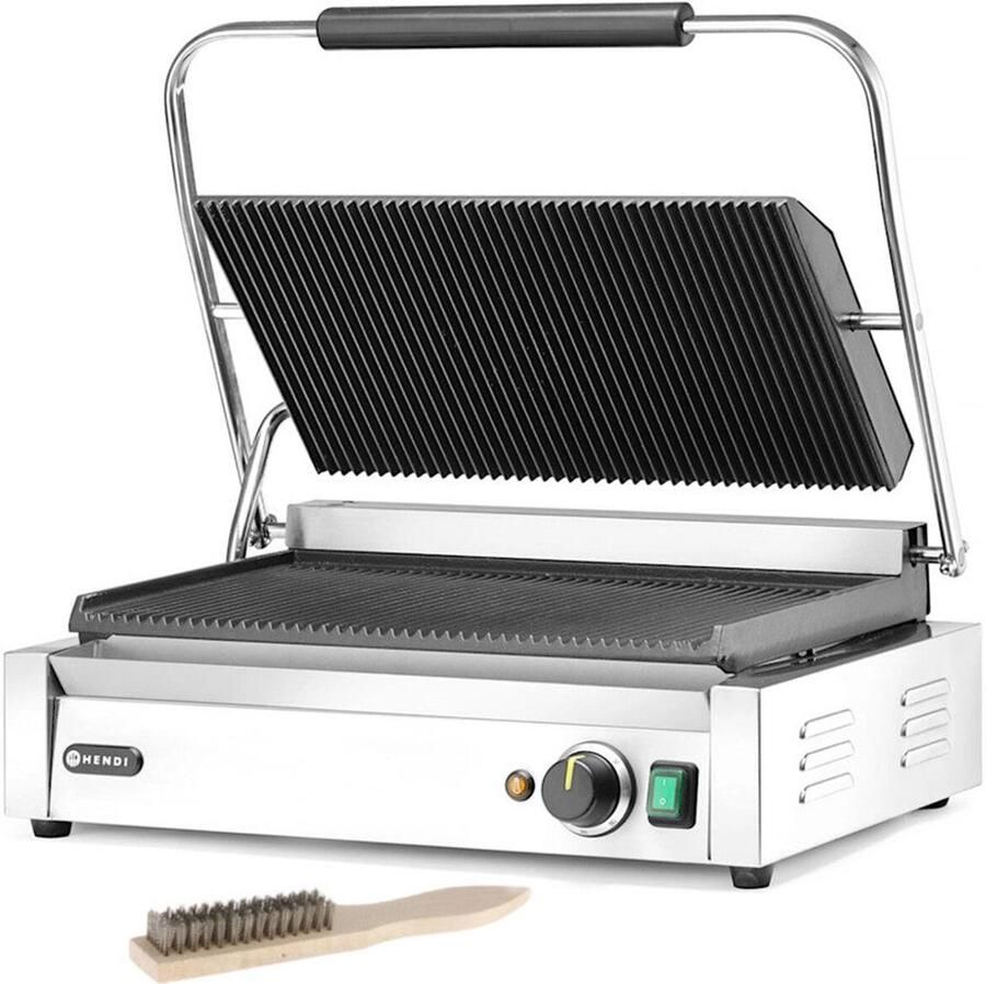 Corenia Contactgrill – Paninigrill – Grillapparaat – Tosti-ijzer – Vleestgrill – Extra Groot Grilloppervlak 548x415 mm – 2700W Vermogen