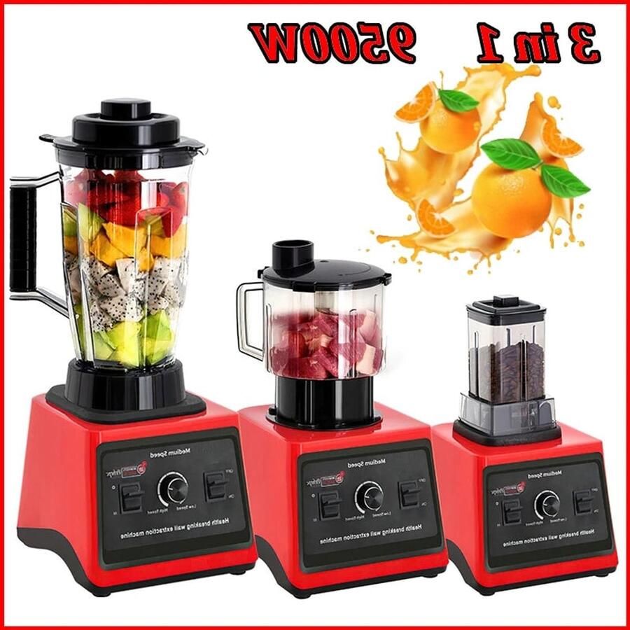 Corenia Elektrische Blender Keukenmachine Blender 3-in-1 9500W Krachtige Blender 38 000 RPM 220V Meertrapsregeling Comfortabele Grip