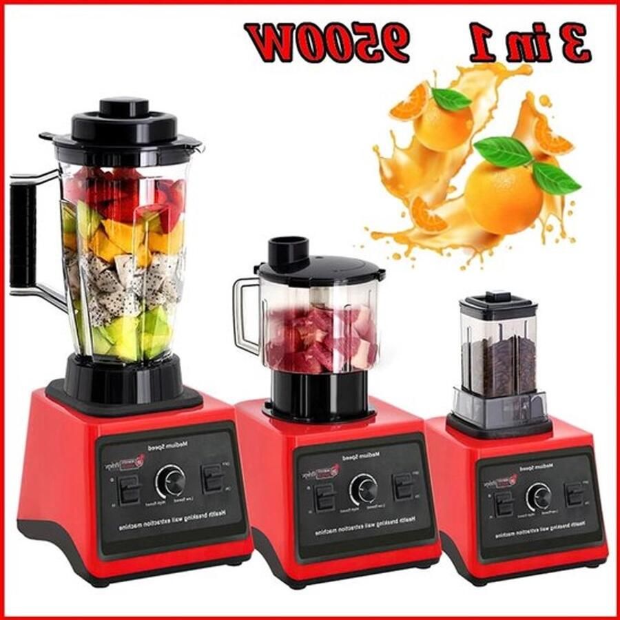 Corenia Elektrische Blender Keukenmachine Blender 3-in-1 9500W Krachtige Blender 38 000 RPM 220V Meertrapsregeling Comfortabele Grip