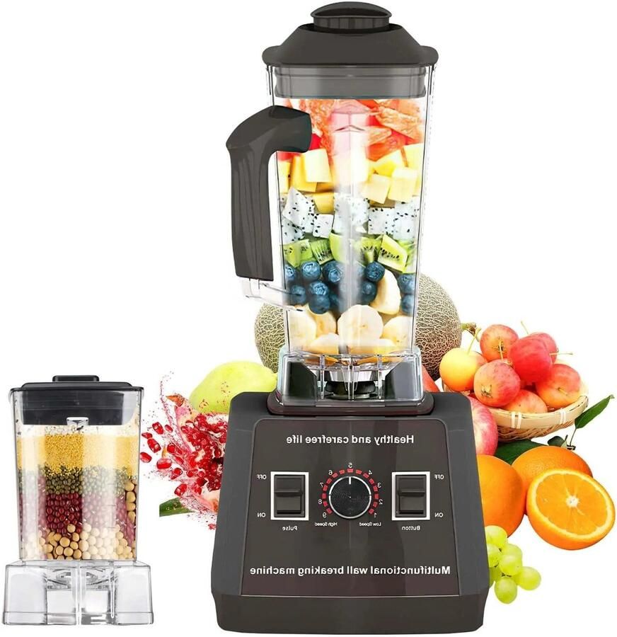 Corenia Elektrische Blender Keukenmachine Blender 9 Snelheden Voor Ijs Noten Fruit 2.5L 5000W 50 x 18 cm Zwart