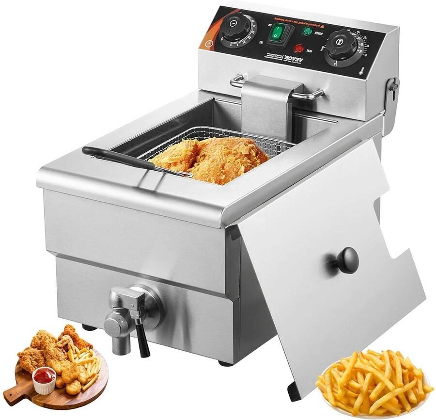 Corenia Elektrische Friteuse – Professionele Frituurpan – Frituurpan Elektrisch – Snackfriteuse – Horecafriteuse – 3000W Vermogen – 11 Liter Inhoud
