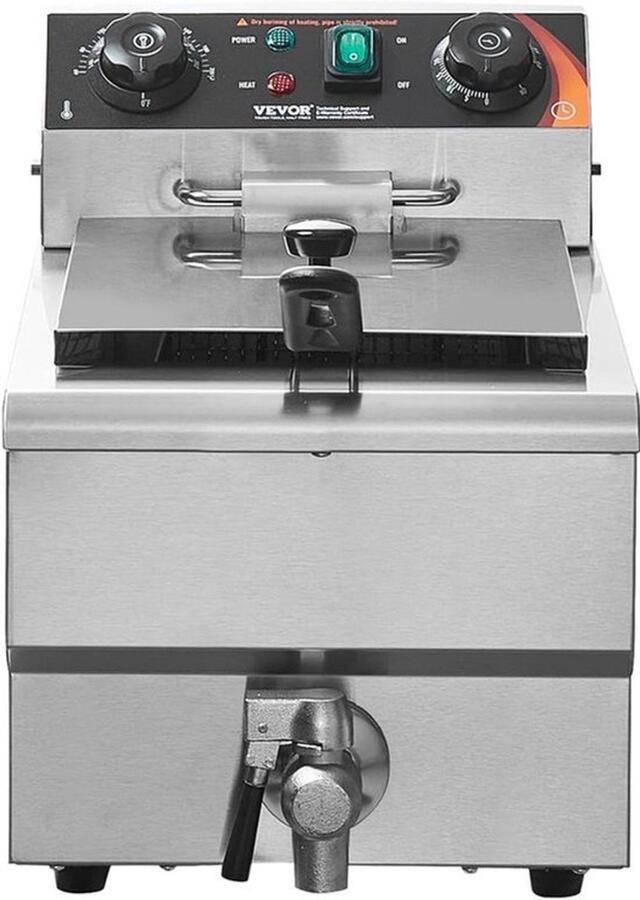 Corenia Elektrische Friteuse – Professionele Frituurpan – Frituurpan Elektrisch – Snackfriteuse – Horecafriteuse – 3000W Vermogen – 11 Liter Inhoud