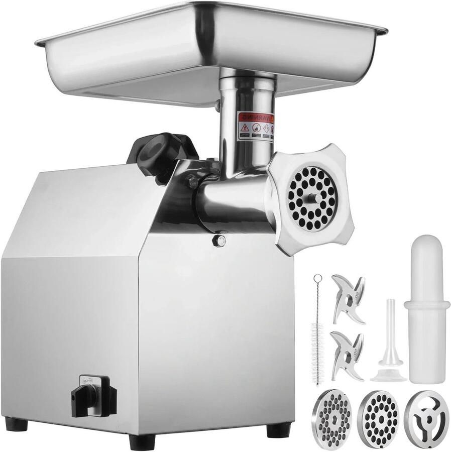 Corenia Elektrische Gehaktmolen Voor Alle Soorten Vlees Vleesmolens worstenmaker 1100W 794LBS H Keukenmolenmachine Zilver