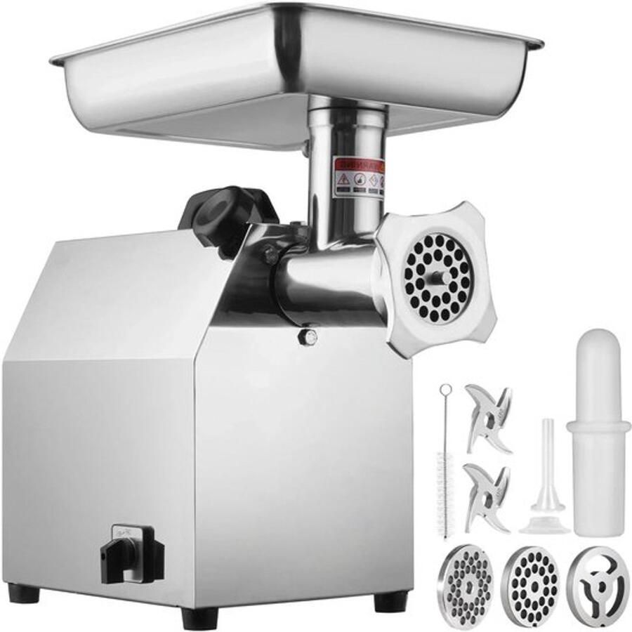 Corenia Elektrische Gehaktmolen Voor Alle Soorten Vlees Vleesmolens worstenmaker 1100W 794LBS H Keukenmolenmachine Zilver