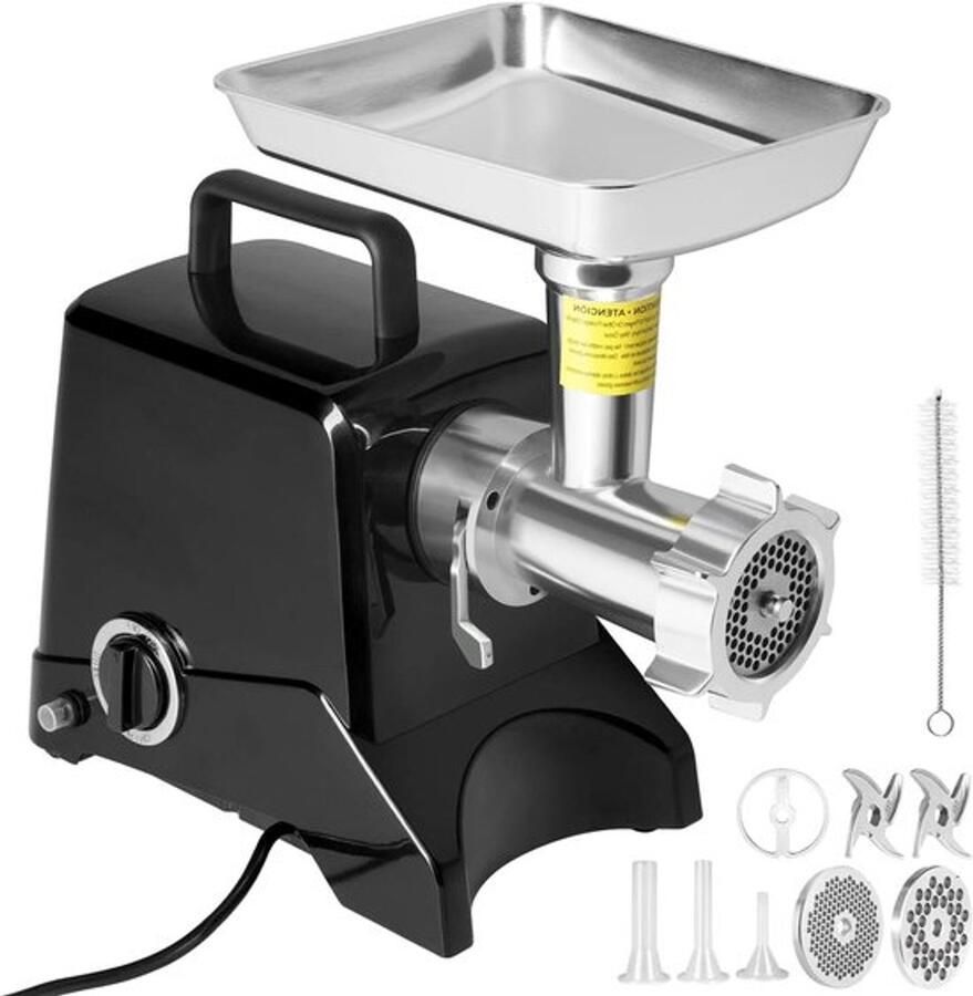 Corenia Elektrische Gehaktmolen Voor Alle Soorten Vlees Vleesmolens worstenmaker 2 Messen 3 Maalplaten 6575W 419LBS H Keukenmolenmachine Zwart