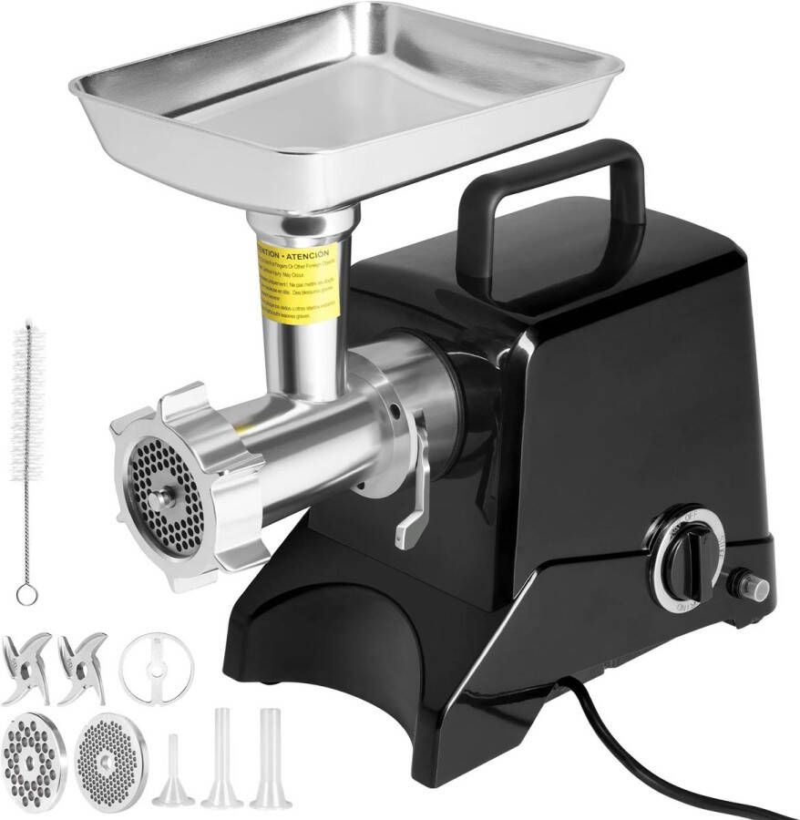 Corenia Elektrische Gehaktmolen Voor alle soorten Vlees Vleesmolens worstenmaker Keukenmolenmachine Zwart 2 Messen 3 Maalplaten 6575W 419LBS H
