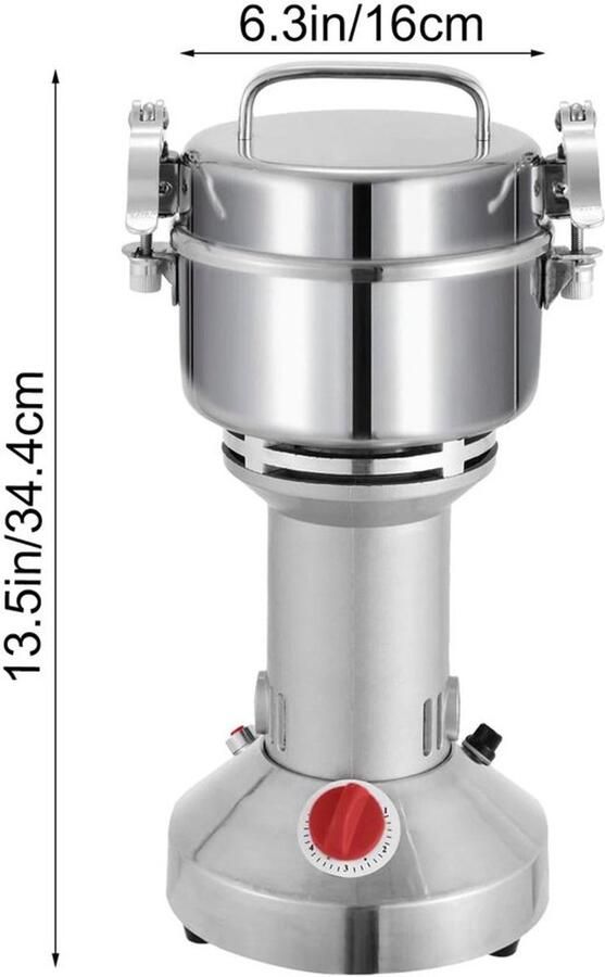 Corenia Elektrische Graanmolen Elektrische Gehaktmolen Voor Alle Soorten Vlees Roestvrij Staal Grinder Roestvrijstalen Maalmachine Vleesmolen Vleesmolens 2000W Voor Graan en Vlees Zilver