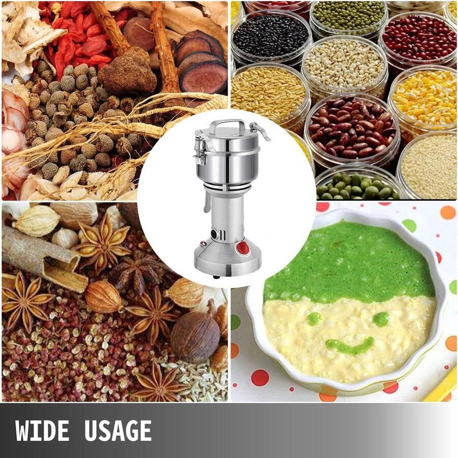 Corenia Elektrische Graanmolen Elektrische Gehaktmolen Voor alle soorten Vlees Vleesmolen 2000W Grinder Roestvrijstalen maalmachine Voor graan en vlees Zilver